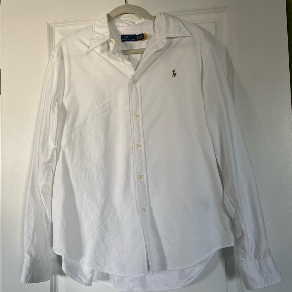 Polo by Ralph Lauren Men's Classic White Button Down Shirt